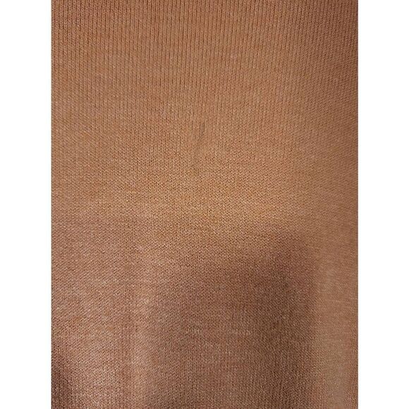 Market & Spruce Womens Long Sleeve Brushed Neck Knit Top Tan‎ Size XL NEW - Picture 3 of 5